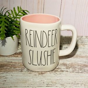 Rae Dunn Reindeer Slushie mug Pink Interior